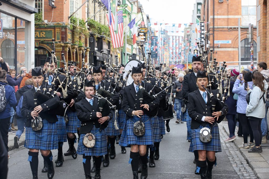 2024 TradFest Clew Bay Pipe Band, Temple Bar, Dublin City