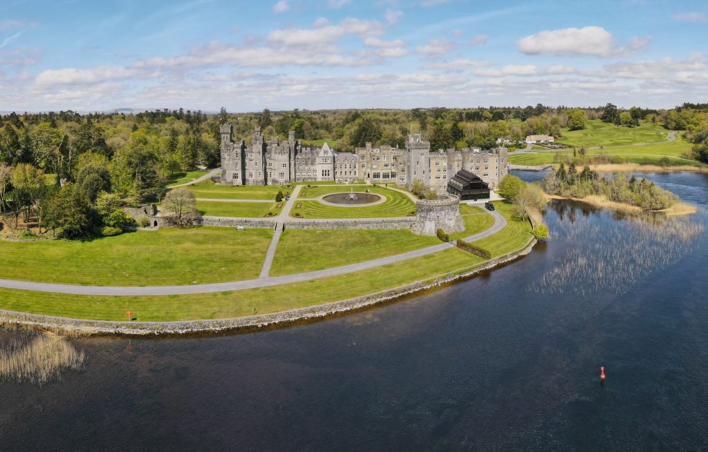 Luxury hotel Ashford Castle in Ireland by the lake in County Mayo